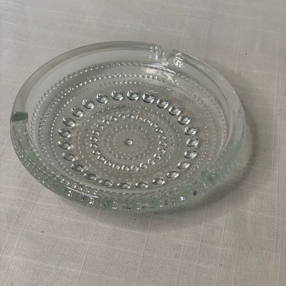 LITTALA OIVA TOIKJA KASTEHELMI | Vintage Ashtray. Clear Glass.